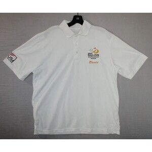 ISAF Sailing World Cup Miami Polo White Mens Large US Sailing *Read*